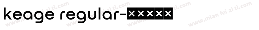 keage regular字体转换